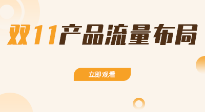 双11产品流量布局
